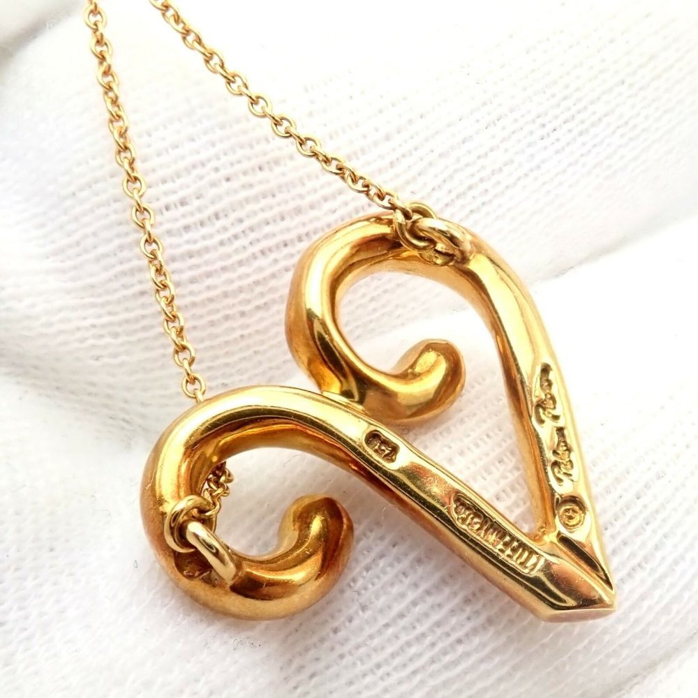 Tiffany & Co Picasso 18k Yellow Gold Large Zodiac Aries Pendant Necklace - Picture 8 of 10
